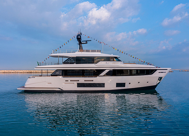 Sophisticated elegance and contemporary style for the new Navetta 30 M/Y WOLFPACK.<br />
 