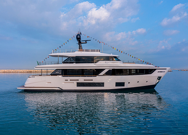 Sophisticated elegance and contemporary style for the new Navetta 30 M/Y WOLFPACK.<br />
 