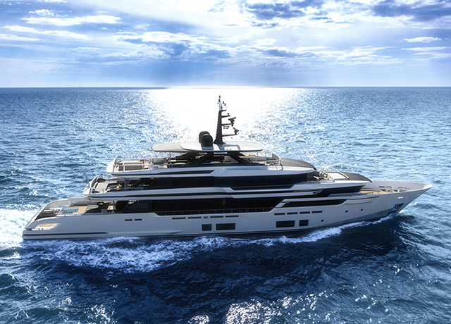 Nouveau Custom Line Navetta 50: un rêve en aluminium long de 50 mètres. 