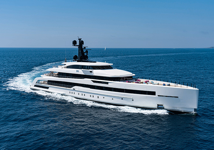 The new 62m superyacht RIO: a fully bespoke nautical work of art.