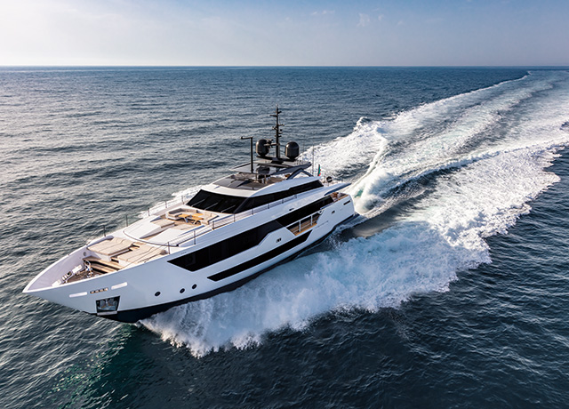 Custom Line 106', a masterpiece in the brand's planing line, makes its debut at the Fort Lauderdale Boat Show  with a U.S. premiere. <br />
 <br />
 