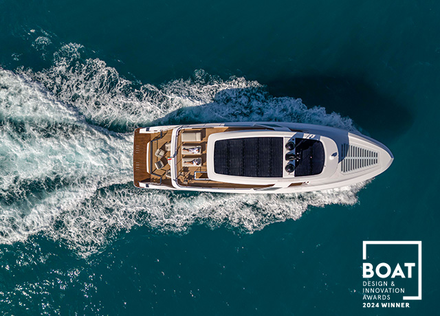 INFYNITO 90 de Ferretti Yachts triomphe au Boat International Design and Innovation Awards 2024 dans la catégorie ‘Outstanding Lifestyle Feature’.<br />
 