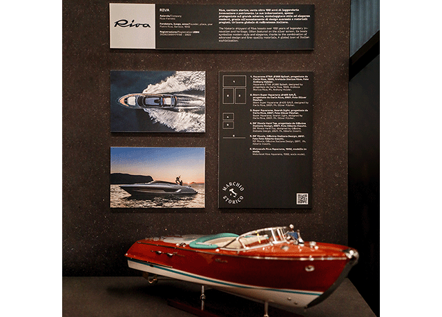 A Riva celebra a primazia italiana na exposição 'IDENTITALIA The Iconic Italian Brands' (IDENTITALIA As Marcas Italianas Icônicas).<br />
 