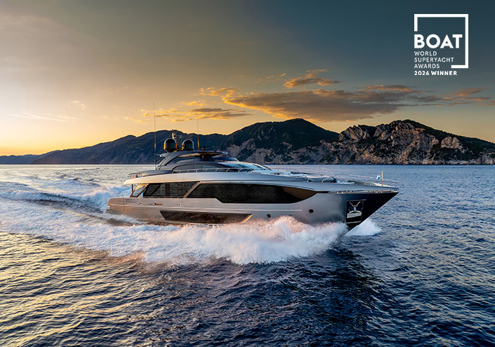 Riva 112’ Dolcevita Super triumphs at the Boat International World Superyacht Awards 2026.